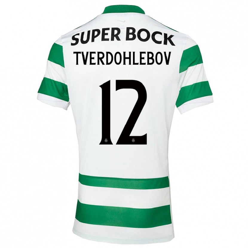 Danxen Kinder Alex Tverdohlebov #12 Grün Weiß Heimtrikot Trikot 2025/26 T-Shirt Österreich
