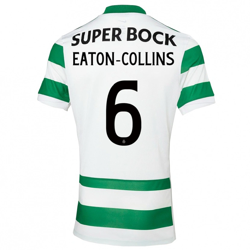 Danxen Kinder Georgia Eaton-Collins #6 Grün Weiß Heimtrikot Trikot 2025/26 T-Shirt Österreich