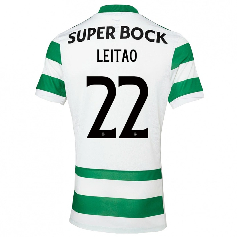 Danxen Kinder Tiago Leitão #22 Grün Weiß Heimtrikot Trikot 2025/26 T-Shirt Österreich