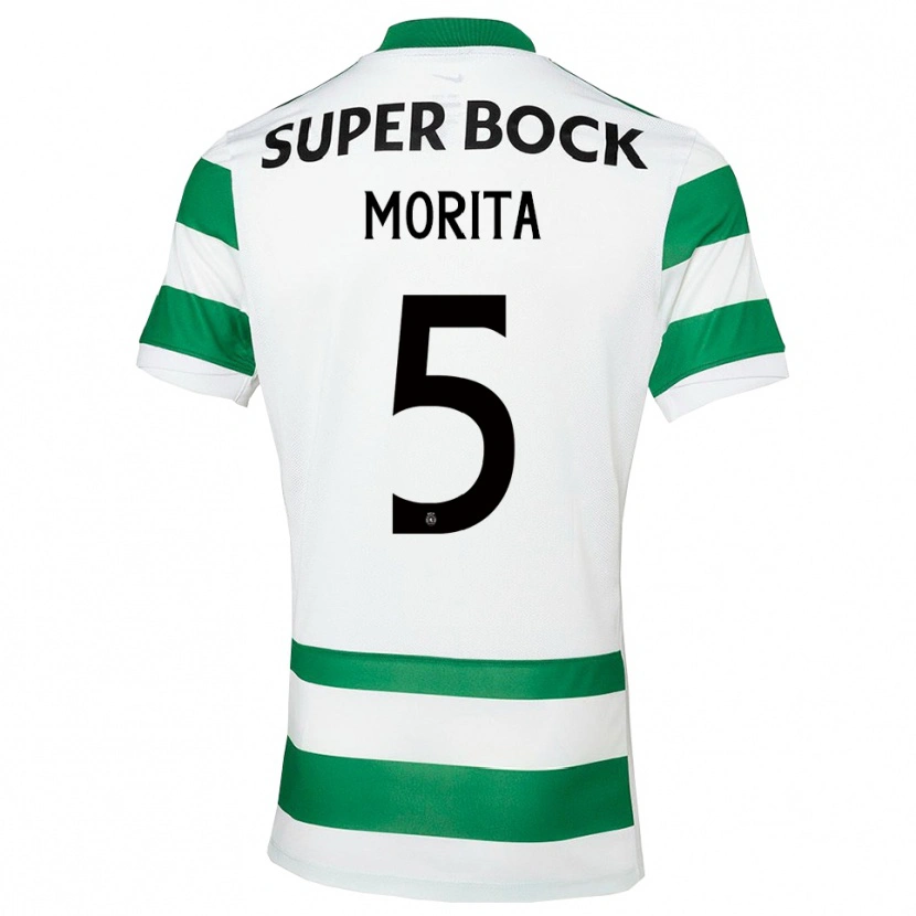 Danxen Kinder Hidemasa Morita #5 Grün Weiß Heimtrikot Trikot 2025/26 T-Shirt Österreich
