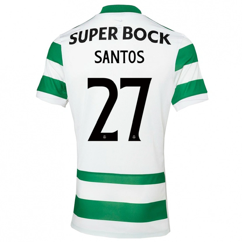 Danxen Kinder Alisson Santos #27 Grün Weiß Heimtrikot Trikot 2025/26 T-Shirt Österreich