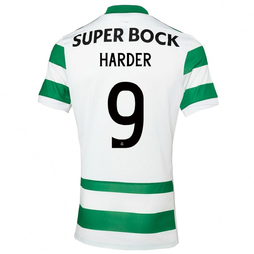 Danxen Kinder Conrad Harder #9 Grün Weiß Heimtrikot Trikot 2025/26 T-Shirt Österreich