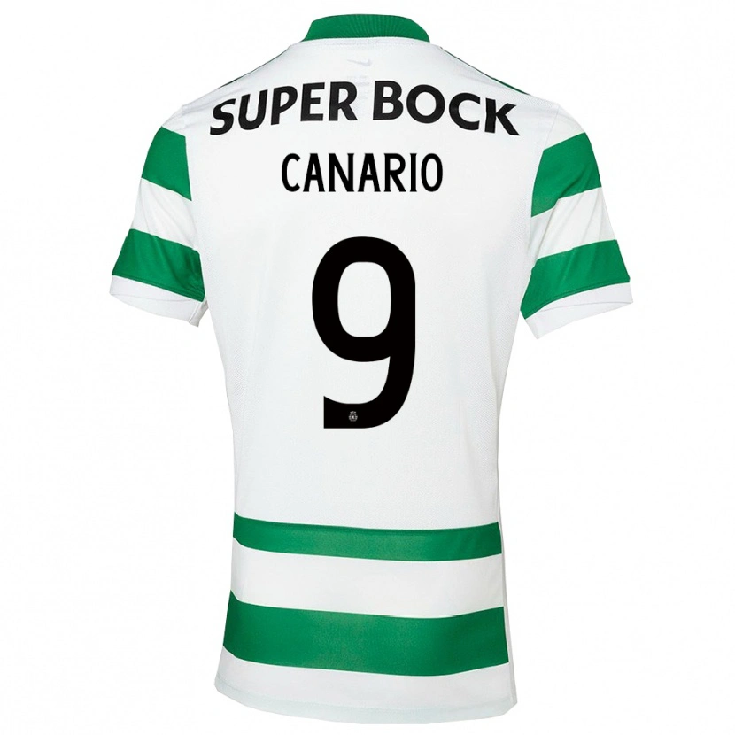 Danxen Kinder Francisco Canário #9 Grün Weiß Heimtrikot Trikot 2025/26 T-Shirt Österreich