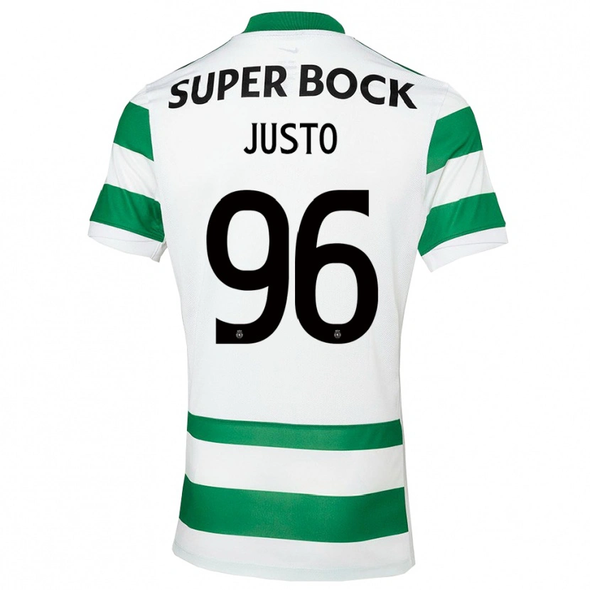 Danxen Kinder Samuel Justo #96 Grün Weiß Heimtrikot Trikot 2025/26 T-Shirt Österreich