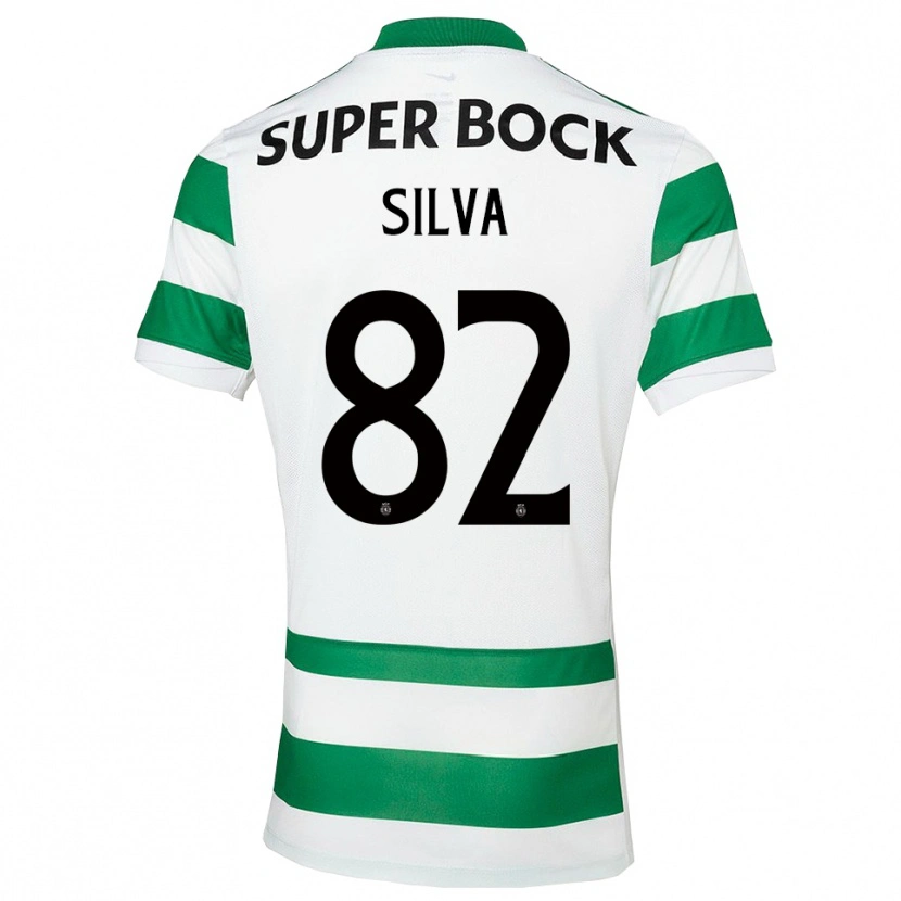 Danxen Kinder Gabriel Silva #82 Grün Weiß Heimtrikot Trikot 2025/26 T-Shirt Österreich