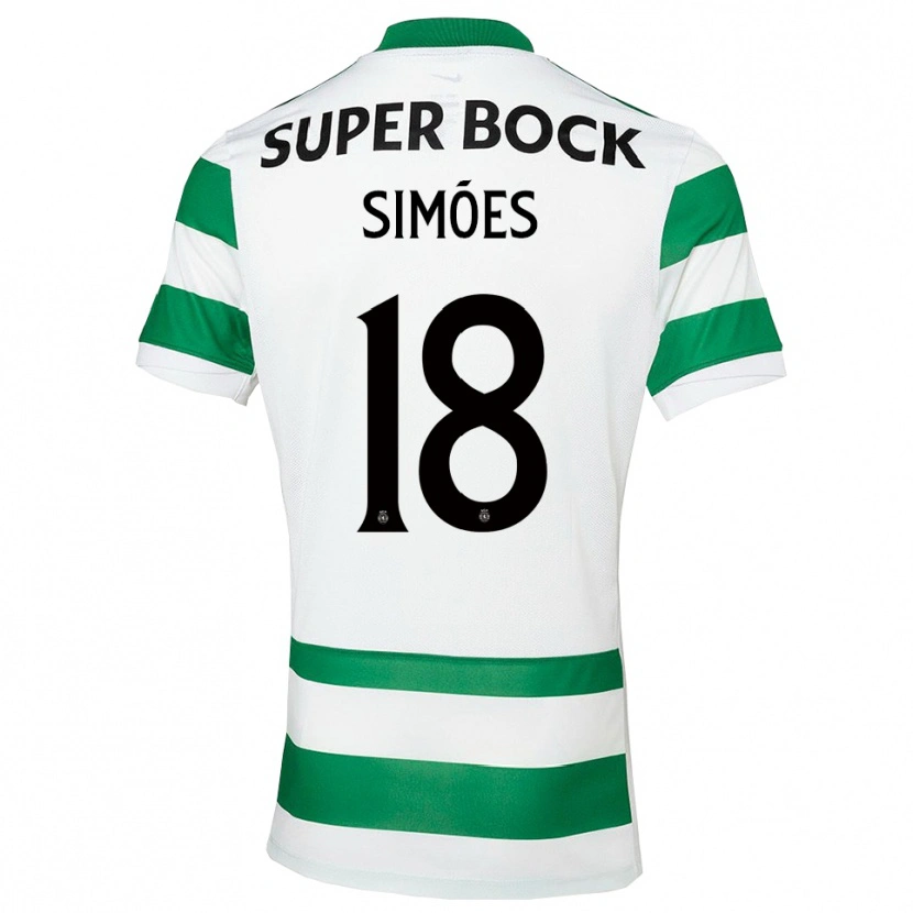 Danxen Kinder Francisco Simões #18 Grün Weiß Heimtrikot Trikot 2025/26 T-Shirt Österreich