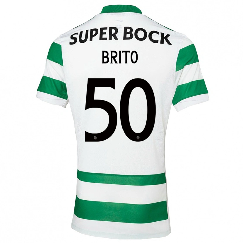 Danxen Kinder Alexandre Brito #50 Grün Weiß Heimtrikot Trikot 2025/26 T-Shirt Österreich