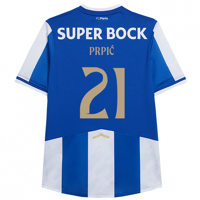 Danxen Kinder Dominik Prpić #21 Blau Weiß Heimtrikot Trikot 2025/26 T-Shirt Österreich