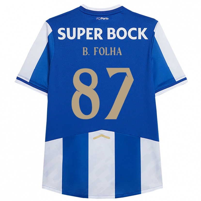 Danxen Kinder Bernardo Folha #87 Blau Weiß Heimtrikot Trikot 2025/26 T-Shirt Österreich