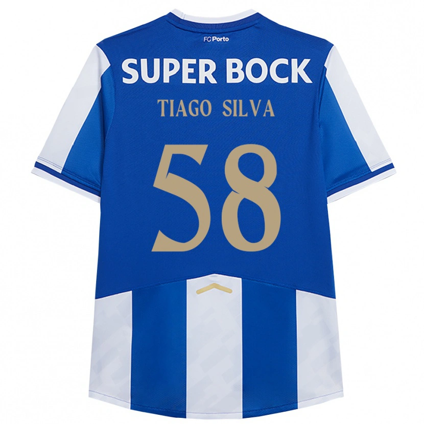 Danxen Kinder Tiago Silva #58 Blau Weiß Heimtrikot Trikot 2025/26 T-Shirt Österreich