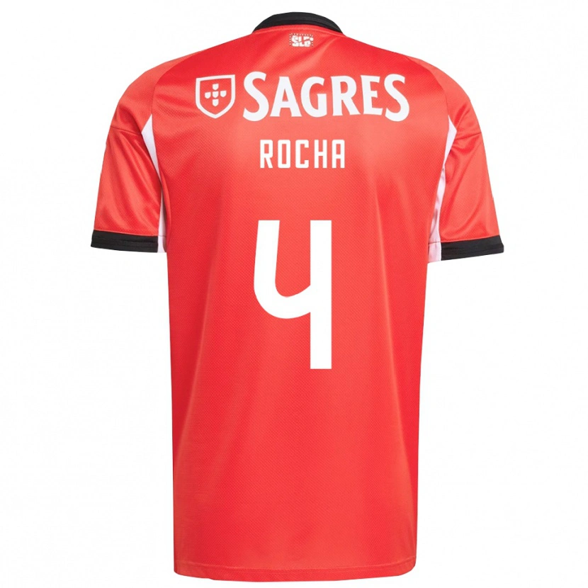 Danxen Kinder Diogo Rocha #4 Rot Weiß Heimtrikot Trikot 2025/26 T-Shirt Österreich