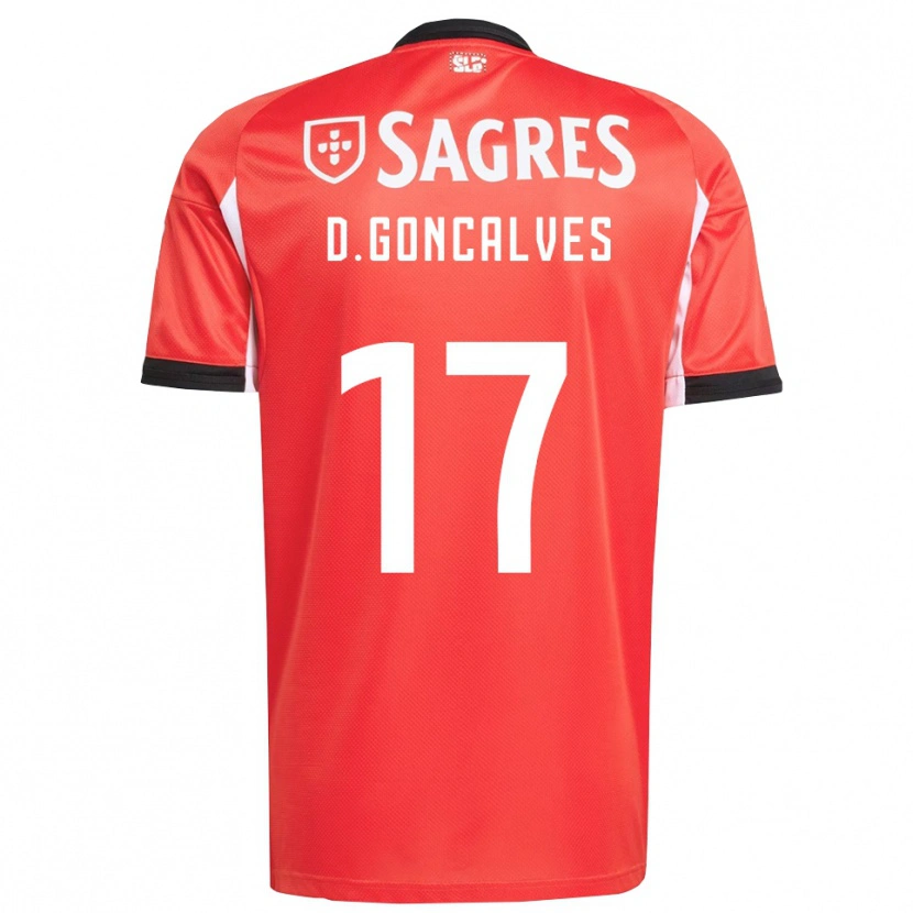 Danxen Kinder Diogo Goncalves #17 Rot Weiß Heimtrikot Trikot 2025/26 T-Shirt Österreich