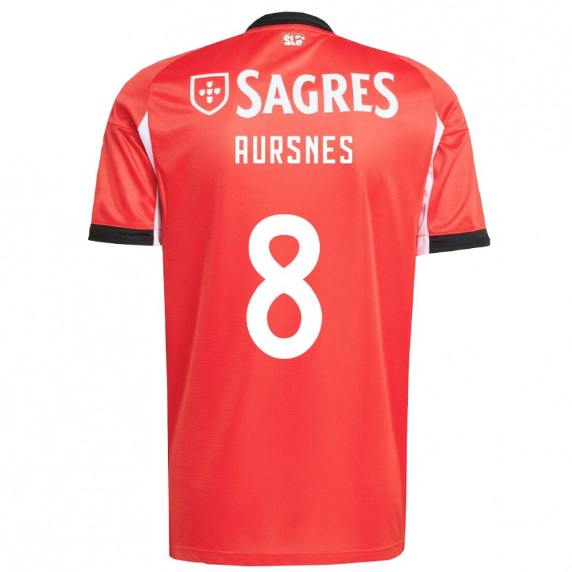 Danxen Kinder Fredrik Aursnes #8 Rot Weiß Heimtrikot Trikot 2025/26 T-Shirt Österreich