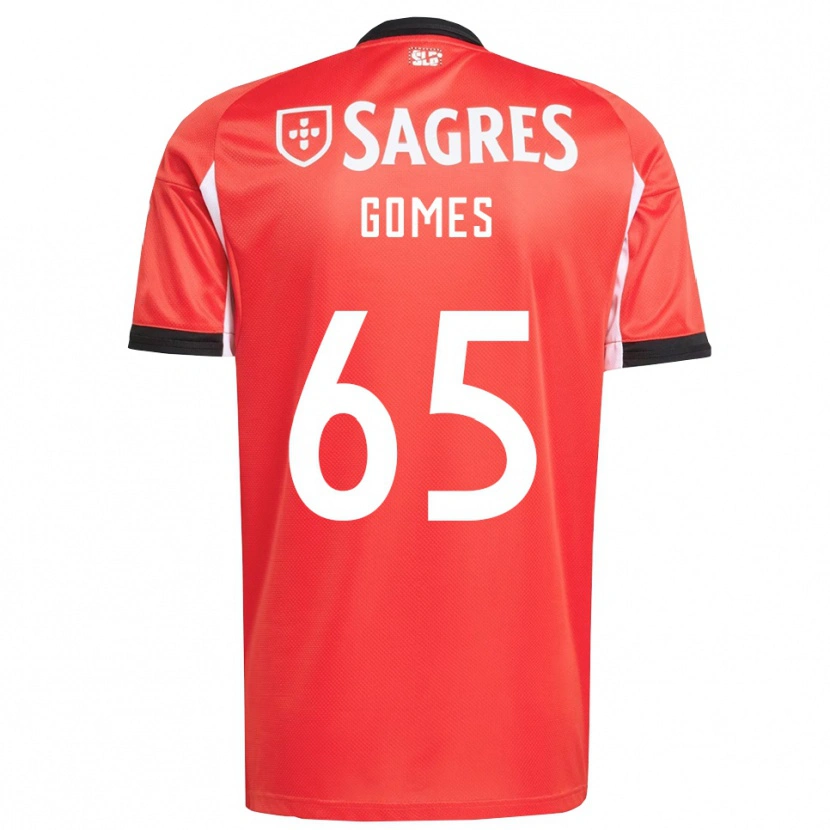 Danxen Kinder André Gomes #65 Rot Weiß Heimtrikot Trikot 2025/26 T-Shirt Österreich