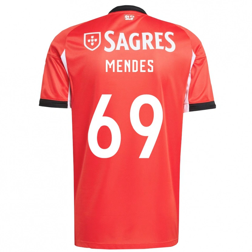 Danxen Kinder Vladimir Mendes #69 Rot Weiß Heimtrikot Trikot 2025/26 T-Shirt Österreich