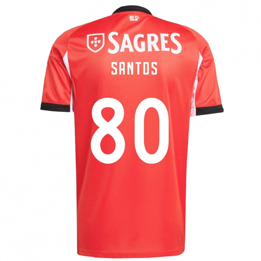 Danxen Kinder Pedro Santos #80 Rot Weiß Heimtrikot Trikot 2025/26 T-Shirt Österreich