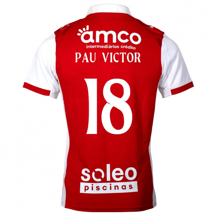 Danxen Kinder Pau Víctor #18 Rot Weiß Heimtrikot Trikot 2025/26 T-Shirt Österreich