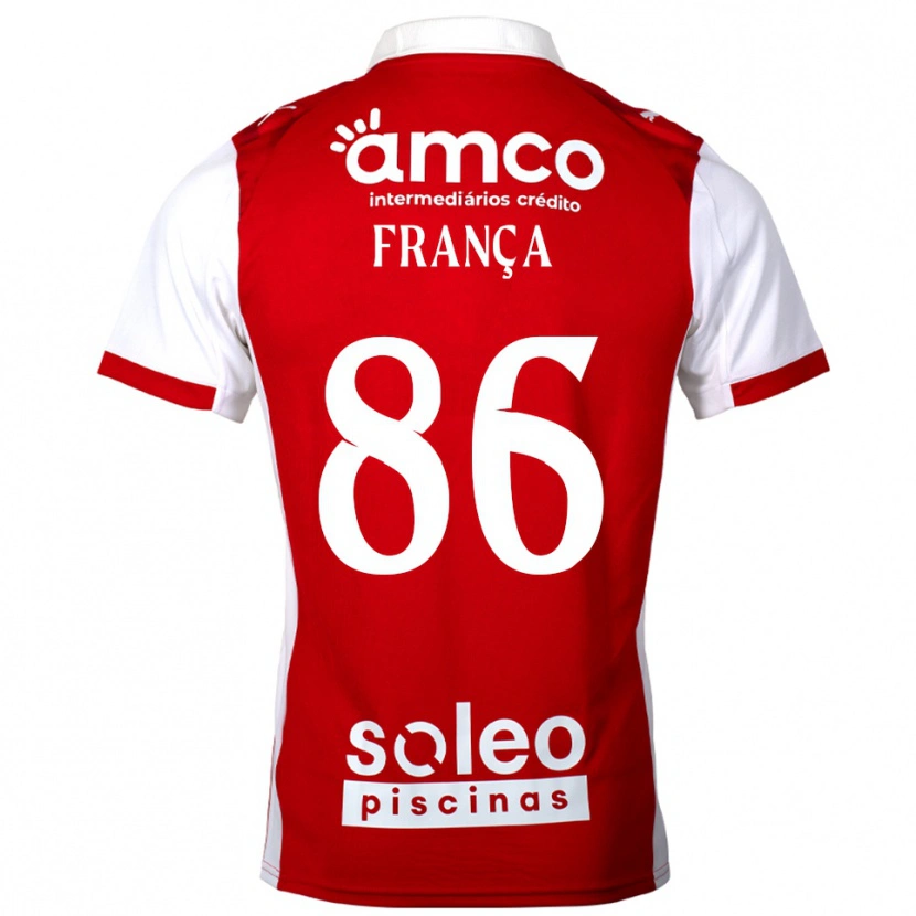 Danxen Kinder Francisco França #86 Rot Weiß Heimtrikot Trikot 2025/26 T-Shirt Österreich
