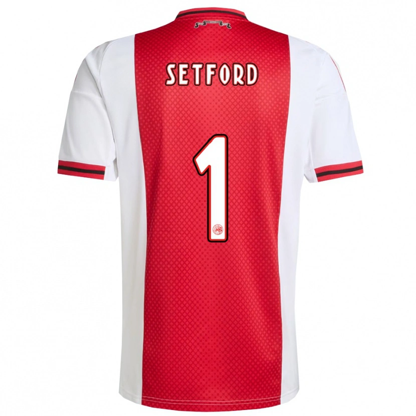 Danxen Kinder Charlie Setford #1 Rot Weiß Heimtrikot Trikot 2025/26 T-Shirt Österreich