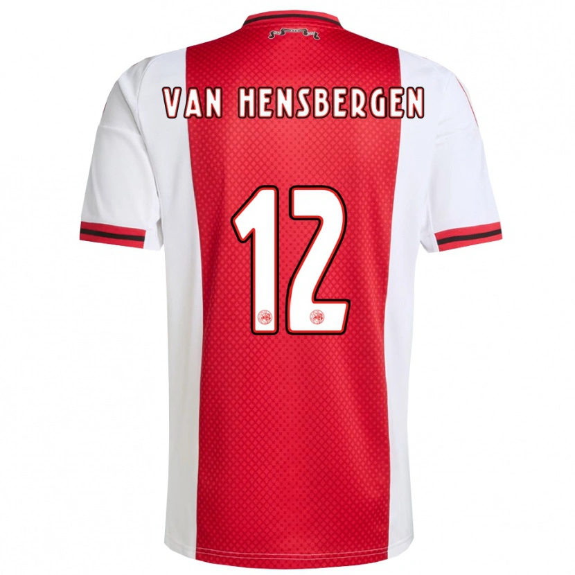 Danxen Kinder Jade Van Hensbergen #12 Rot Weiß Heimtrikot Trikot 2025/26 T-Shirt Österreich
