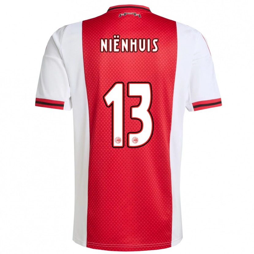 Danxen Kinder Lois Niënhuis #13 Rot Weiß Heimtrikot Trikot 2025/26 T-Shirt Österreich