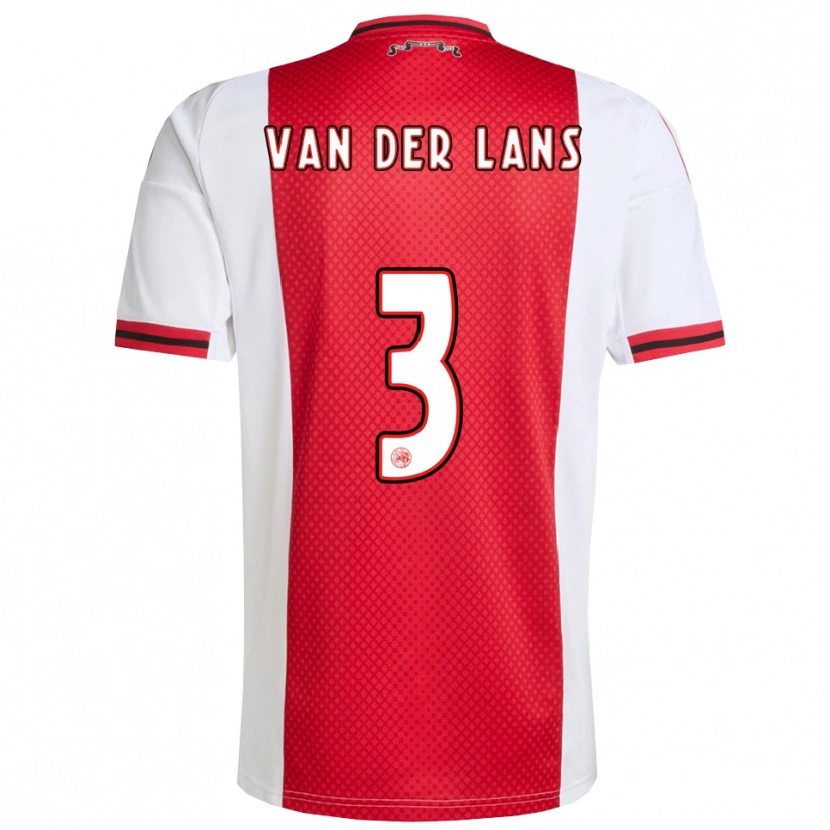 Danxen Kinder Mylo Van Der Lans #3 Rot Weiß Heimtrikot Trikot 2025/26 T-Shirt Österreich