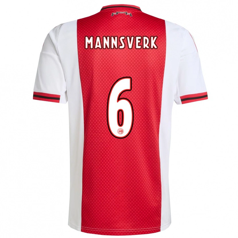 Danxen Kinder Sivert Mannsverk #6 Rot Weiß Heimtrikot Trikot 2025/26 T-Shirt Österreich