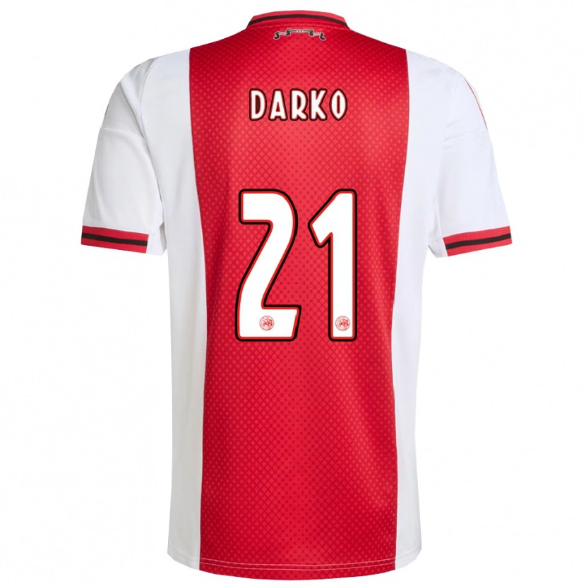 Danxen Kinder Denzel Darko #21 Rot Weiß Heimtrikot Trikot 2025/26 T-Shirt Österreich