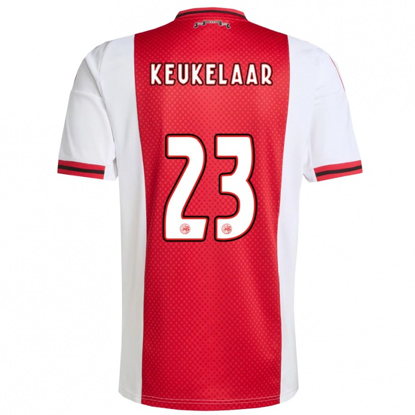 Danxen Kinder Lotte Keukelaar #23 Rot Weiß Heimtrikot Trikot 2025/26 T-Shirt Österreich