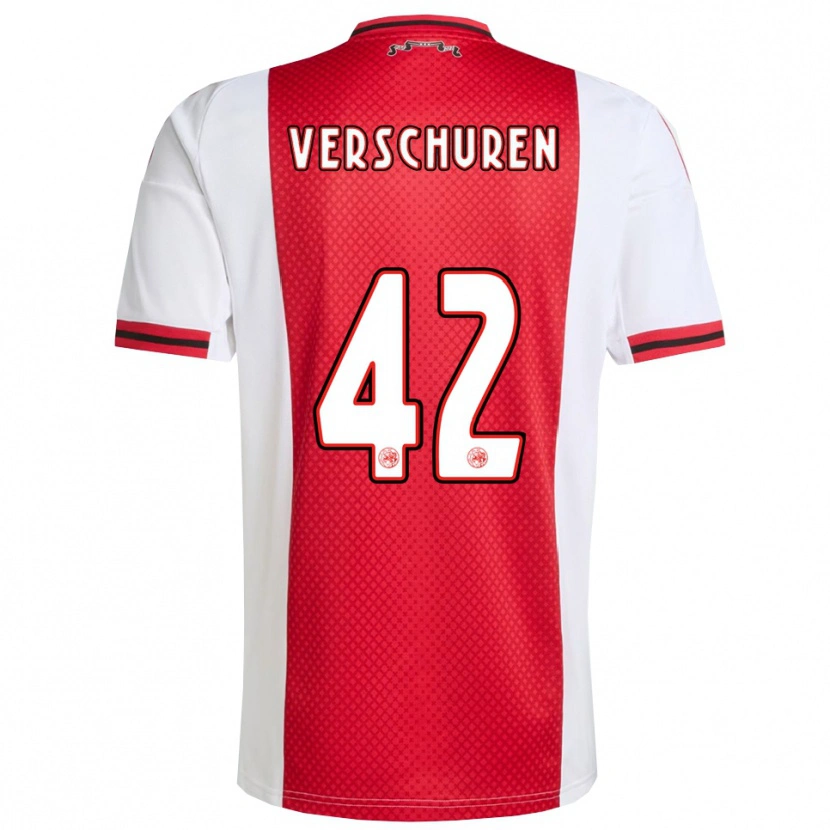 Danxen Kinder Nick Verschuren #42 Rot Weiß Heimtrikot Trikot 2025/26 T-Shirt Österreich