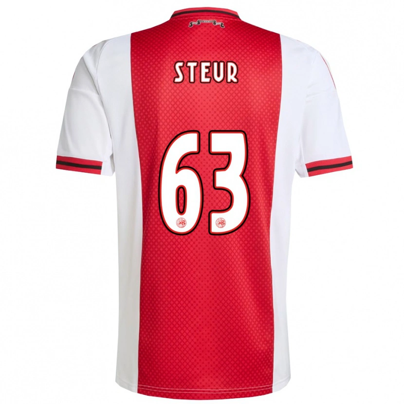Danxen Kinder Sean Steur #63 Rot Weiß Heimtrikot Trikot 2025/26 T-Shirt Österreich
