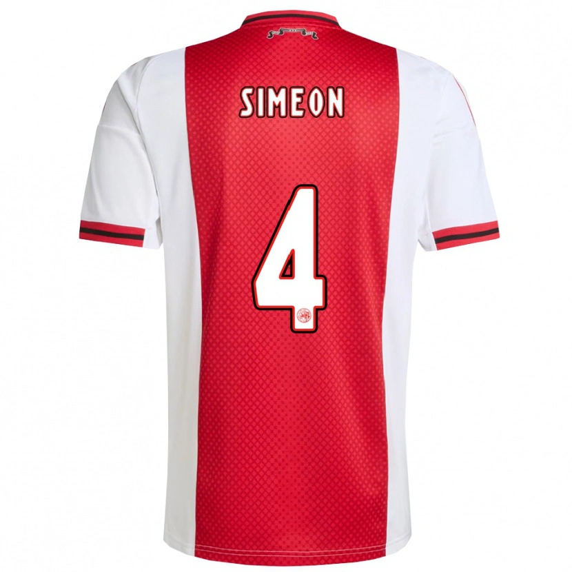 Danxen Kinder Jeshurun Simeon #4 Rot Weiß Heimtrikot Trikot 2025/26 T-Shirt Österreich
