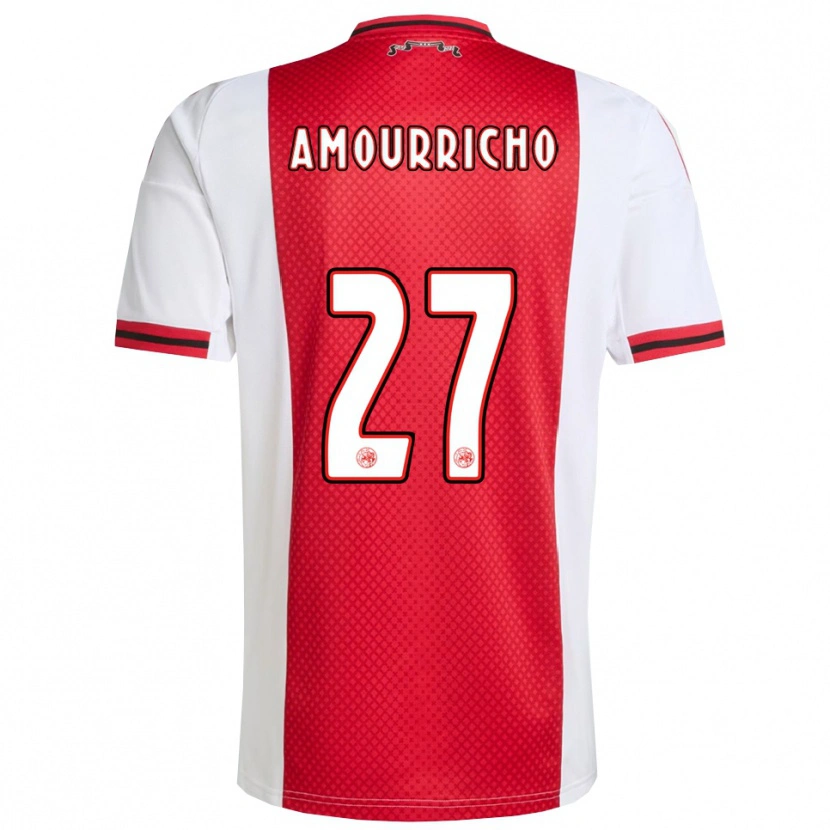 Danxen Kinder Amourricho Van Axel Dongen #27 Rot Weiß Heimtrikot Trikot 2025/26 T-Shirt Österreich