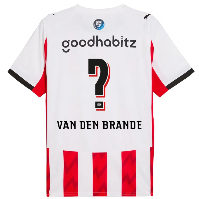 Danxen Kinder Daan Van Den Brande #0 Rot Weiß Heimtrikot Trikot 2025/26 T-Shirt Österreich