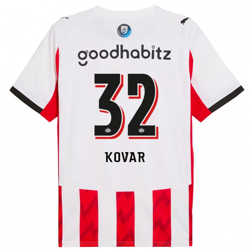 Danxen Kinder Matej Kovar #32 Rot Weiß Heimtrikot Trikot 2025/26 T-Shirt Österreich