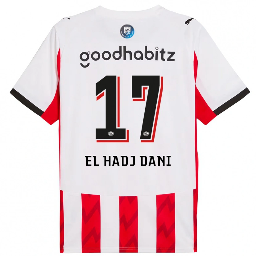Danxen Kinder Soudais El Hadj Dani #17 Rot Weiß Heimtrikot Trikot 2025/26 T-Shirt Österreich