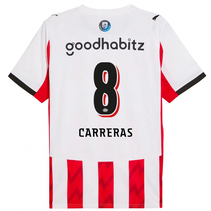 Danxen Kinder Georgina Carreras #8 Rot Weiß Heimtrikot Trikot 2025/26 T-Shirt Österreich
