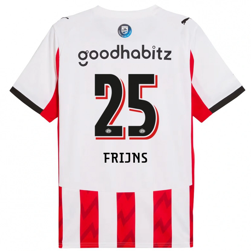 Danxen Kinder Emma Frijns #25 Rot Weiß Heimtrikot Trikot 2025/26 T-Shirt Österreich