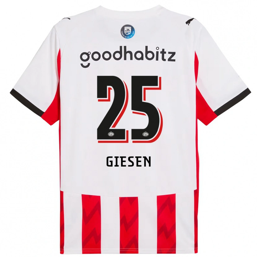 Danxen Kinder Suzanne Giesen #25 Rot Weiß Heimtrikot Trikot 2025/26 T-Shirt Österreich