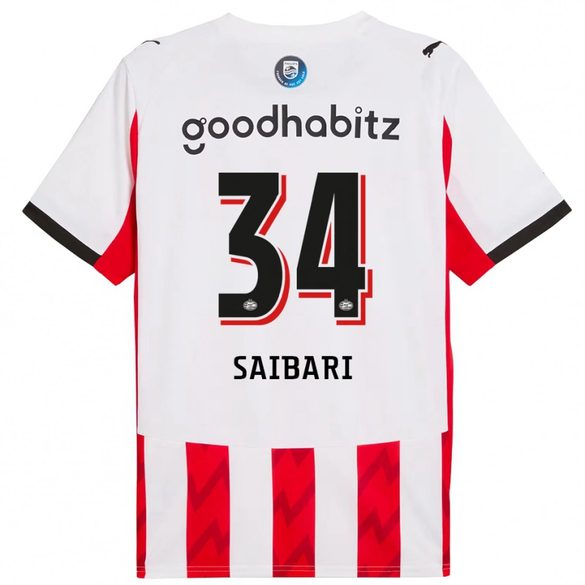 Danxen Kinder Ismael Saibari #34 Rot Weiß Heimtrikot Trikot 2025/26 T-Shirt Österreich