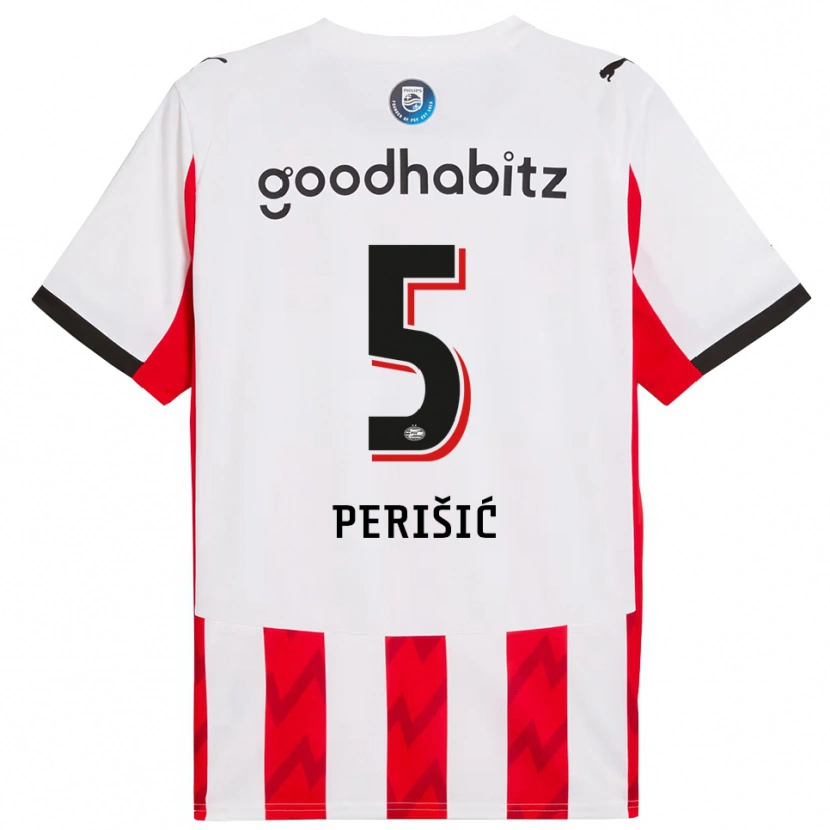 Danxen Kinder Ivan Perišić #5 Rot Weiß Heimtrikot Trikot 2025/26 T-Shirt Österreich