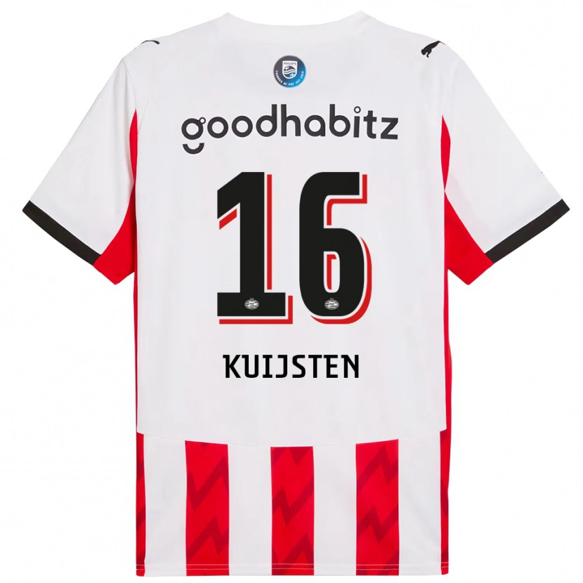 Danxen Kinder Stijn Kuijsten #16 Rot Weiß Heimtrikot Trikot 2025/26 T-Shirt Österreich