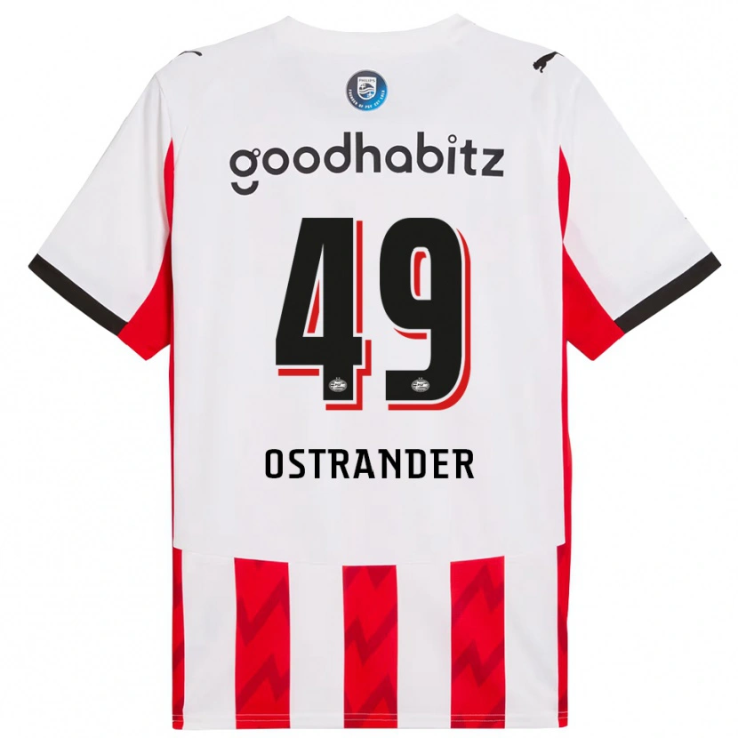 Danxen Kinder William Ostrander #49 Rot Weiß Heimtrikot Trikot 2025/26 T-Shirt Österreich