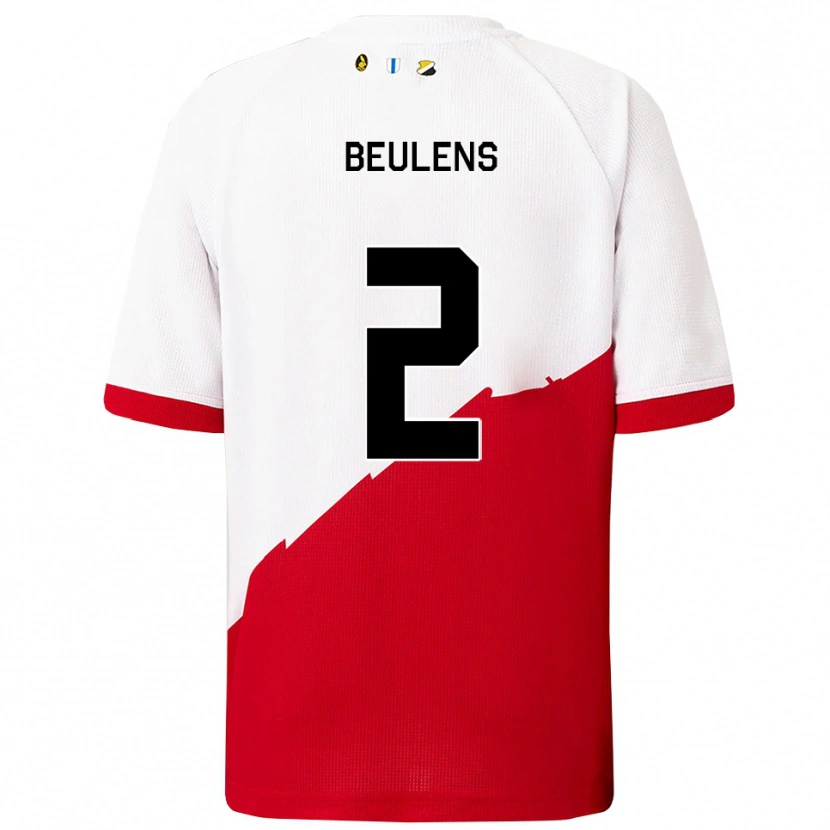 Danxen Kinder Noël Beulens #2 Weiß Rot Heimtrikot Trikot 2025/26 T-Shirt Österreich