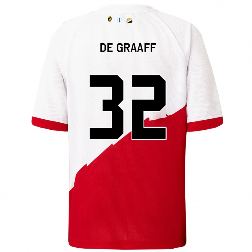 Danxen Kinder Tom De Graaff #32 Weiß Rot Heimtrikot Trikot 2025/26 T-Shirt Österreich