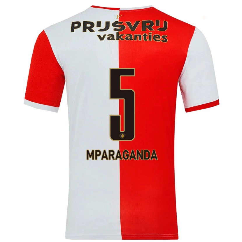 Danxen Kinder Matthew Mparaganda #5 Rot Weiß Heimtrikot Trikot 2025/26 T-Shirt Österreich