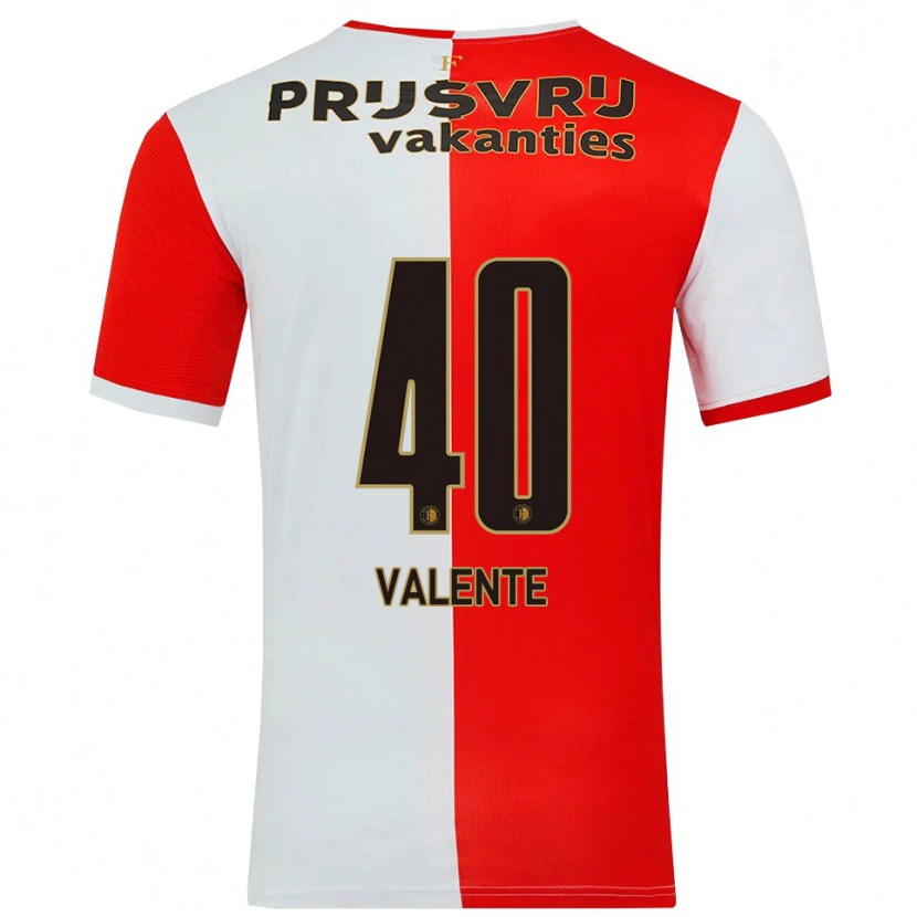 Danxen Kinder Luciano Valente #40 Rot Weiß Heimtrikot Trikot 2025/26 T-Shirt Österreich