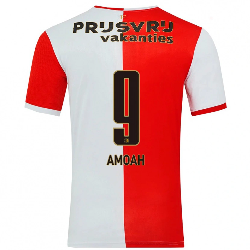 Danxen Kinder Matthew Amoah #9 Rot Weiß Heimtrikot Trikot 2025/26 T-Shirt Österreich