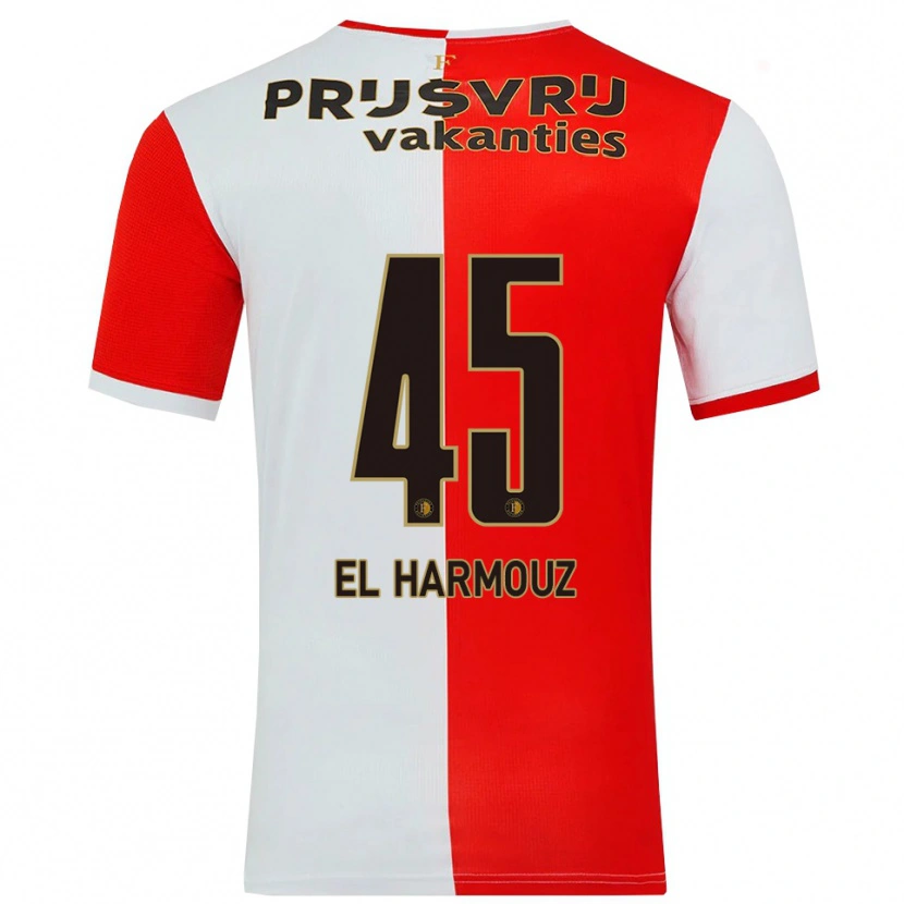 Danxen Kinder Nassim El Harmouz #45 Rot Weiß Heimtrikot Trikot 2025/26 T-Shirt Österreich