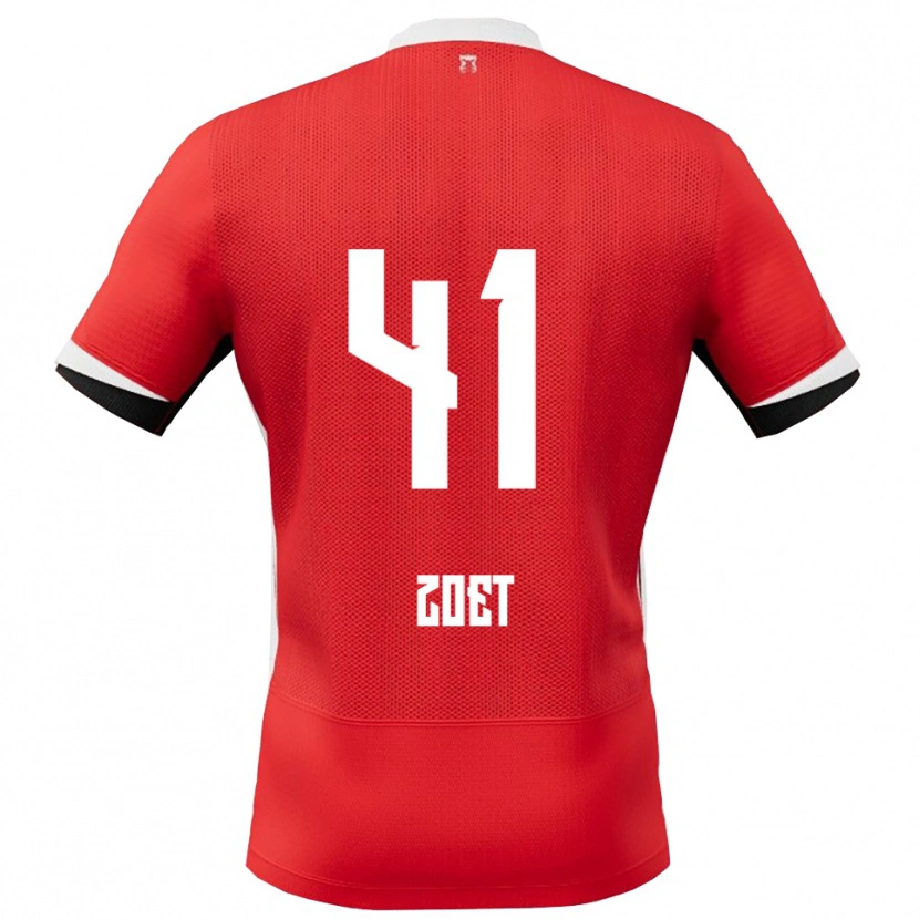 Danxen Kinder Jeroen Zoet #41 Rot Weiß Heimtrikot Trikot 2025/26 T-Shirt Österreich